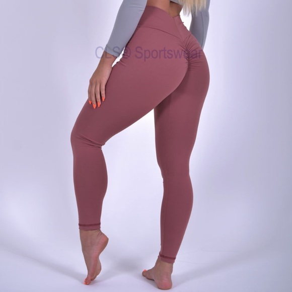 CLS Pants - CLS Booty Scrunch Leggings NC Confort Blush V Waist Leggings in Blush